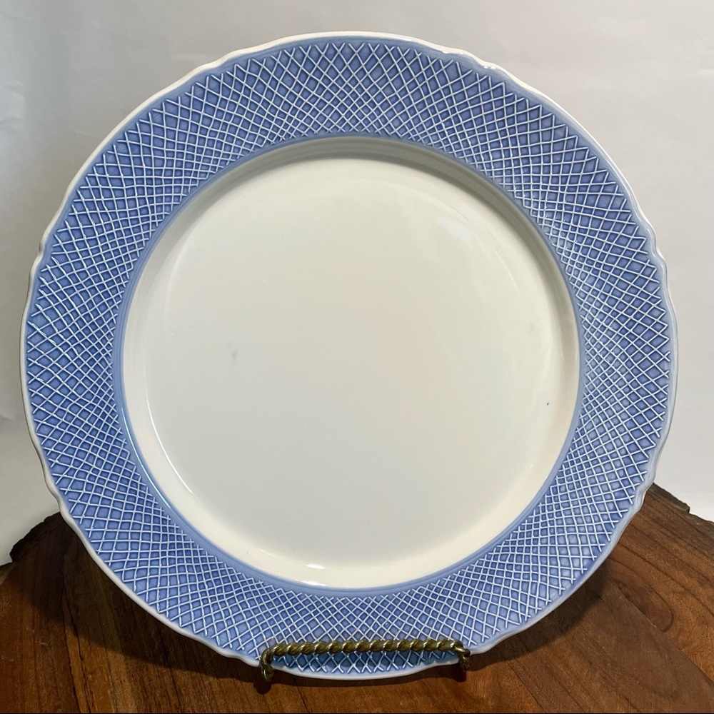 Zara Home white & blue plate Italy